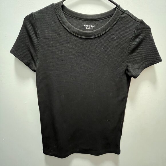 American Eagle Black Tee - Picture 1 of 4